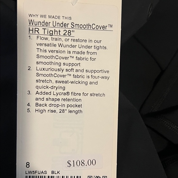 Lululemon Wunder Under SmoothCover HR Leggings 28” Black 6,8,10,12 & 14 NWT - Picture 9 of 14